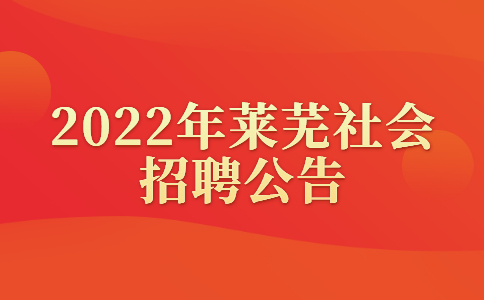 2022年莱芜社会招聘公告